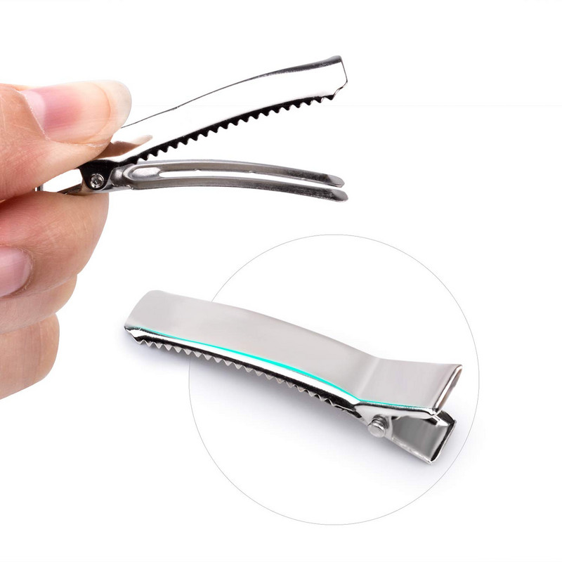 10-50 komada Aligatorske kopče za kosu Metalne jednostruke uvojke za uvojke Baza Diy Mašne Ukosnice za kosu Dodaci za salon Alati za oblikovanje kose