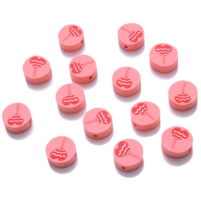 30/50/100db szerelmesek szív polimer agyaggyöngyök Valentin diy távtartó gyöngyök kellékek ékszerekhez.