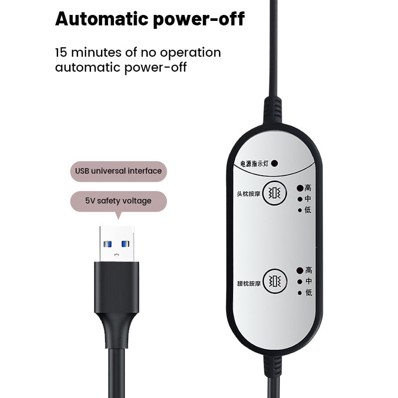 JINSERTA masažni jastuk za vrat Električna podrška za grijanje Naslon za glavu Naslon za glavu Podržava simulaciju ljudske masaže Putni jastuci