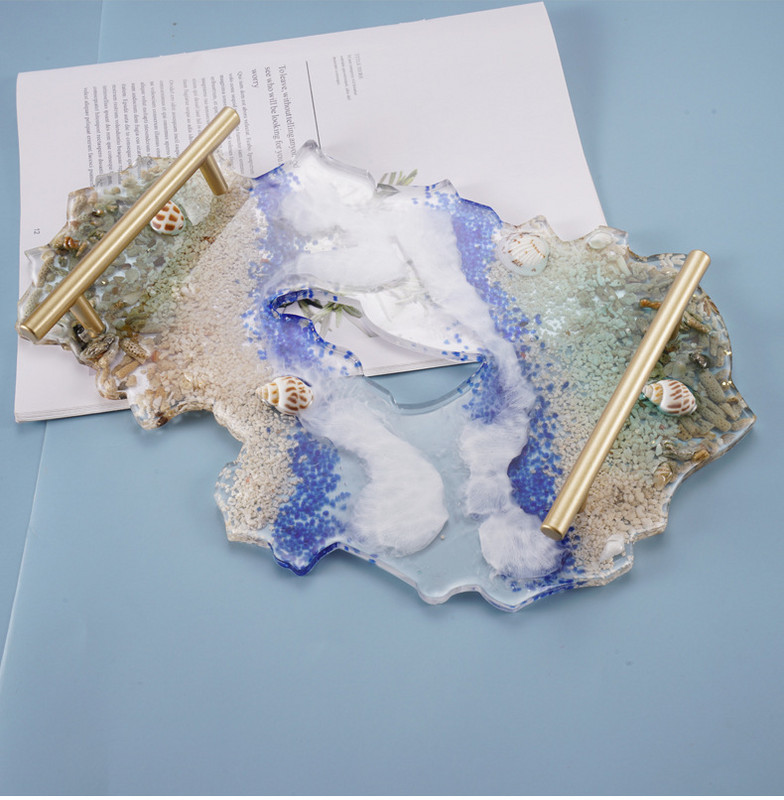 Silikonski kalup za smolu Veliki pravokutni tanjur za čaj Podmetač za čaše Uradi sam Kalupi od epoksidne UV smole za uređenje doma Zanati Izrada umjetničkih potrepština