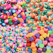 30/50/100 kom 10 mm mješovite glinene perle duginih boja ravna okrugla srca labave razmaknice perle za izradu nakita DIY pribor za narukvice