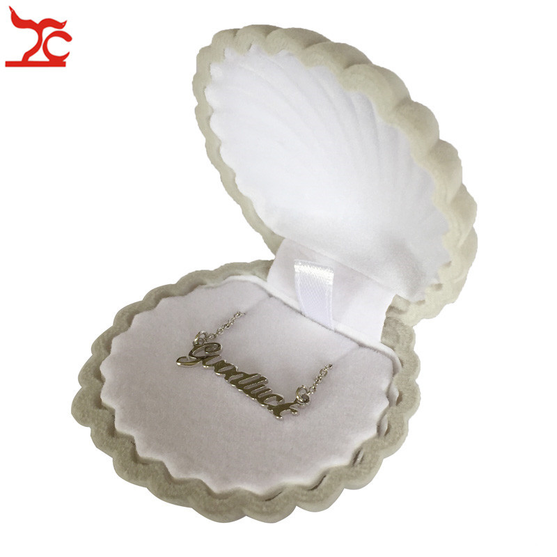 Skupna rasprodaja 10 komada slatke baršunaste kutije za naušnice u obliku školjke, ogrlica s privjeskom za zaručničke zabave, izložbom za pohranu nakita Kutija za vjenčane darove