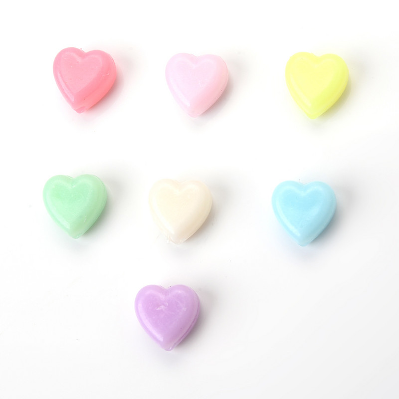 100 buc/lot, 6 mm, culoare bomboană, în formă de inimă, margele acrilice, amestecate, mărgele distanțatoare libere, pentru realizarea de bijuterii, accesorii manuală DIY