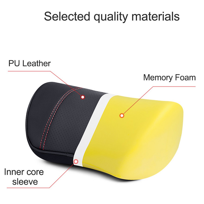 JINSERTA PU kožni automobilski jastuk za vrat Auto sjedalo Naslon za glavu Oslonac za lumbalni dio Naslon za glavu Putni jastuk za univerzalni pribor za automobil