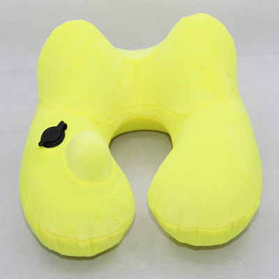 JINSERTA Automatski jastuk na napuhavanje U oblik 3D grba Prijenosni baršunasti vrat Putni jastuci za dojenje Jastuk za automobil Naslon za glavu