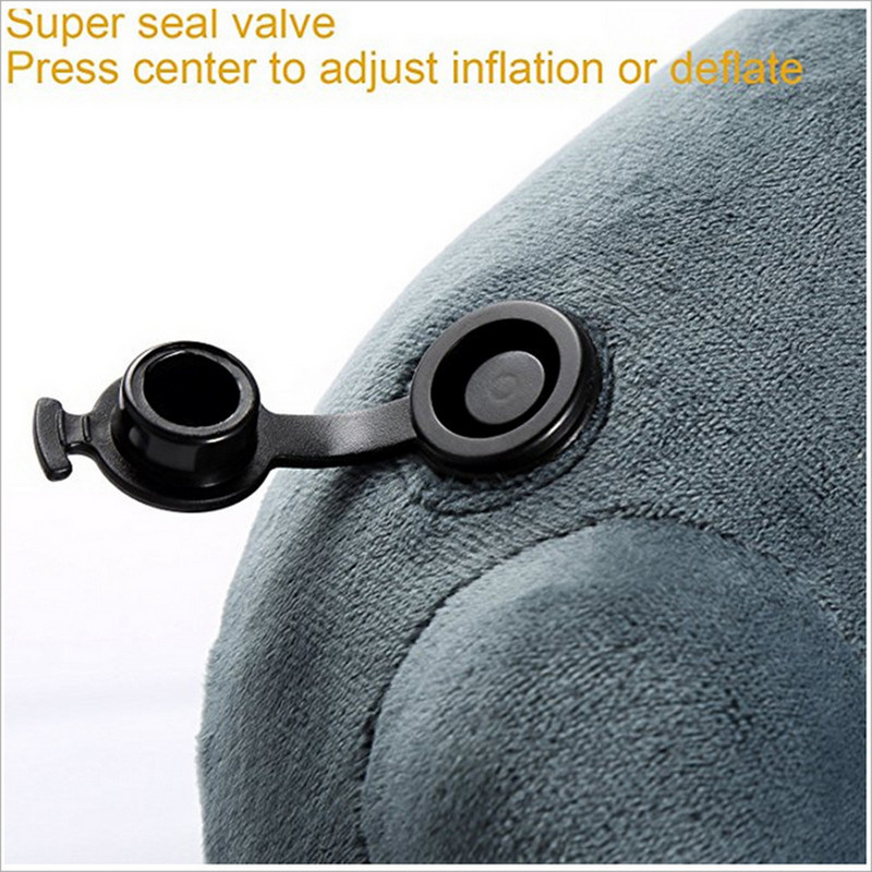 JINSERTA Automatski jastuk na napuhavanje U oblik 3D grba Prijenosni baršunasti vrat Putni jastuci za dojenje Jastuk za automobil Naslon za glavu