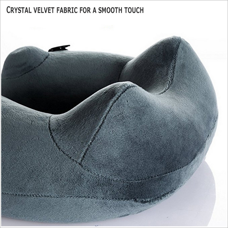 JINSERTA Automatski jastuk na napuhavanje U oblik 3D grba Prijenosni baršunasti vrat Putni jastuci za dojenje Jastuk za automobil Naslon za glavu