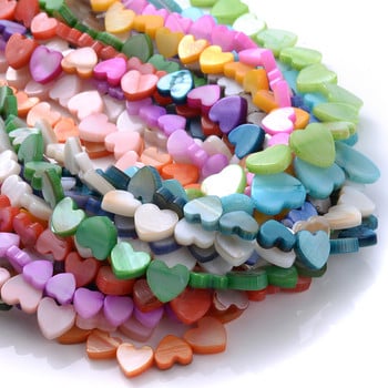 Φυσικές χάντρες από κοχύλι 6 8 10 12 χιλιοστά Heart Spacer Beads For Charms Κοσμήματα Κατασκευή DIY Βραχιόλι κολιέ προμήθειες Αξεσουάρ