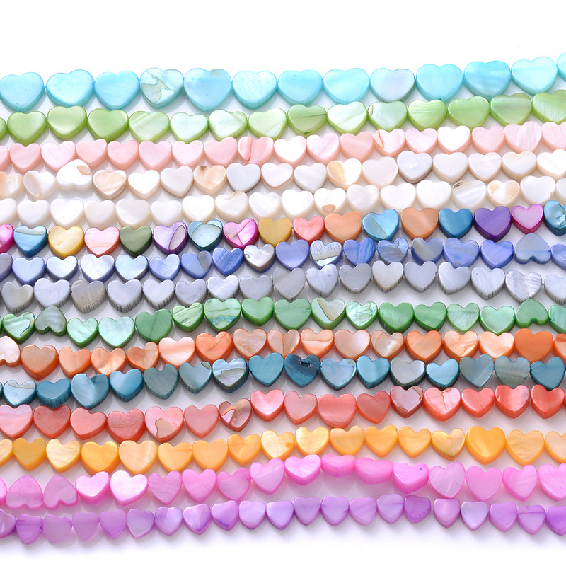 Perle od prirodne školjke 6 8 10 12 mm Perle za odstojnike u obliku srca za privjeske Izrada nakita DIY Narukvice Ogrlice Pribor Dodaci