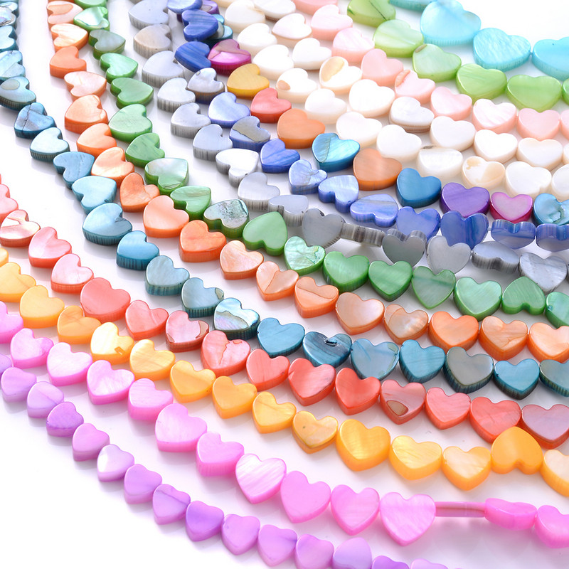 Perle od prirodne školjke 6 8 10 12 mm Perle za odstojnike u obliku srca za privjeske Izrada nakita DIY Narukvice Ogrlice Pribor Dodaci