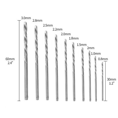 1 set alata za nakit Mini bušilica s ručnim vijkom za bušenje od 0,8-3,0 mm za izradu nakita od epoksidne smole DIY ručno rađeni alati za izradu drva