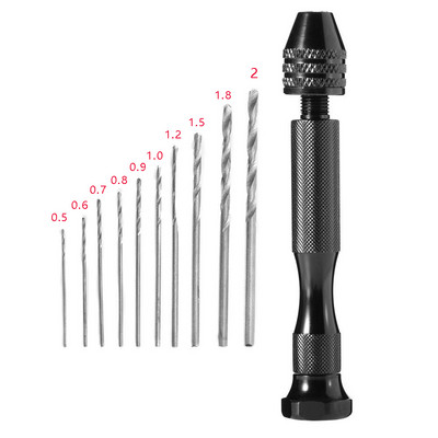 1 set alata za nakit Mini bušilica s ručnim vijkom za bušenje od 0,8-3,0 mm za izradu nakita od epoksidne smole DIY ručno rađeni alati za izradu drva