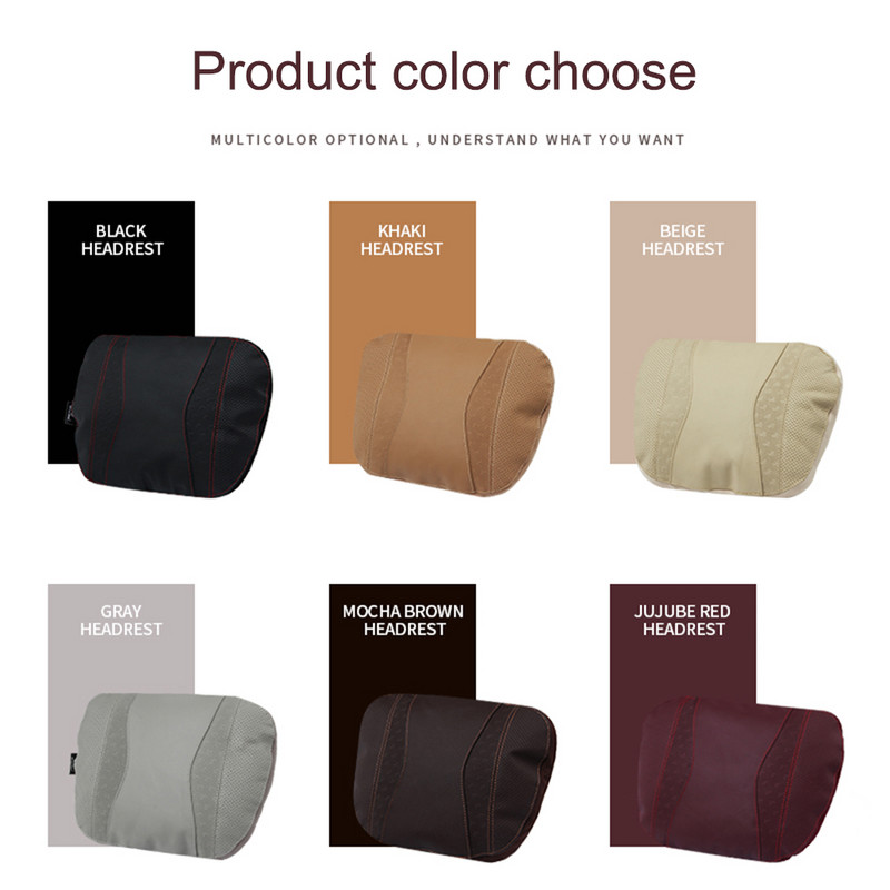 JINSERTA Maybach S Class automobilinė galvos atramos pagalvė galvai Oda Patogi Minkštas Pagalvėlės Užvalkalas Reguliuojama Automobilinė Pagalvė Universali
