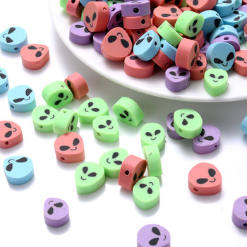 30/50/100 τεμ. 10 mm Aliens Beads Mix Color Polymer Clay Spacer Beads for Jewelry Making DIY Bracelet Supplies Accessories