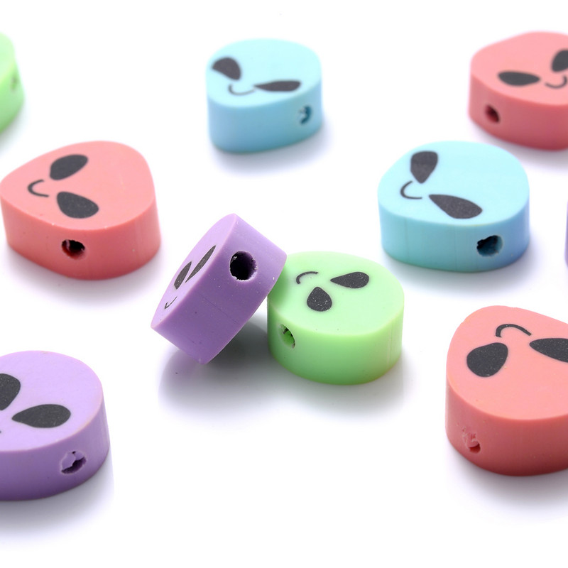 30/50/100 kom 10 mm vanzemaljske perle miješane boje polimerske gline razmaknice perle za izradu nakita DIY narukvica pribor za ogrlicu pribor