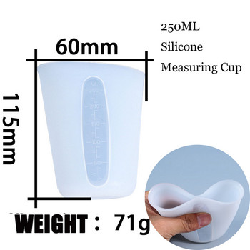 Силиконова бъркалка Чаша за смесване Форма за епоксидна смола Инструменти за многократна употреба Мерителни чаши за смесване Направи си сам Пръчка за правене на бижута Ръчно изработени аксесоари