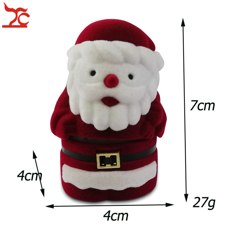 Baršunasti prsten, ogrlica u obliku božićnog drvca, Djed Božićnjak, kovčeg, ljupka naušnica, prsten, spremište poklona, organizator nakita, poklon kutija