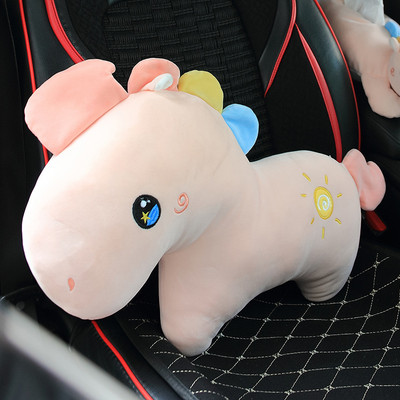 Slatki automobilski jastuk za struk Naslon za glavu za automobil Jastuk za vrat Kutija za životinjske maramice iz crtanih filmova Plišani auto jastuk za sjedalo za odrasle, djecu, dodatke za automobil