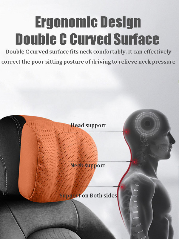 Automobilio kaklo galvos atramos pagalvė Auto sėdynės kėdė Atminties putplasčio galvos atrama Reguliuojama automobilio pagalvė kaklo atramos pagalvėlė Automobilio priedai