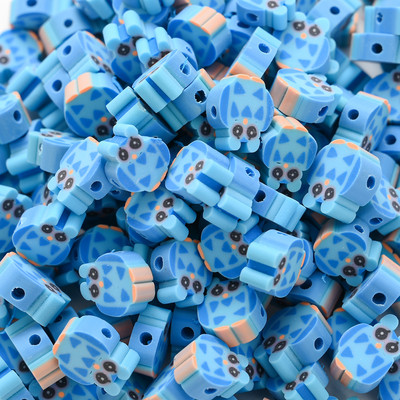 30 kom/lot Perle od polimerske gline sova 10 mm, šarene perle ptice, životinje, ravne perle za odstojnike za izradu nakita DIY narukvica, ogrlica