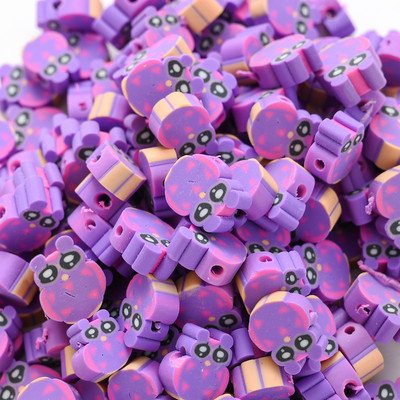 30 kom/lot Perle od polimerske gline sova 10 mm, šarene perle ptice, životinje, ravne perle za odstojnike za izradu nakita DIY narukvica, ogrlica