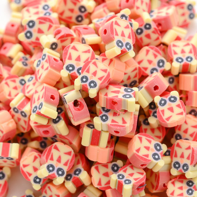 30 kom/lot Perle od polimerske gline sova 10 mm, šarene perle ptice, životinje, ravne perle za odstojnike za izradu nakita DIY narukvica, ogrlica