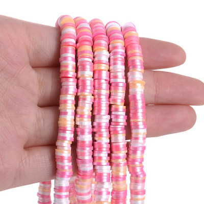 350 kom/lot 6 mm razmaknice od polimerske gline, višebojne mješovite ravne okrugle razmaknice, labave perle za izradu nakita, DIY narukvica, ogrlica