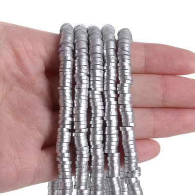 350 kom/lot 6 mm razmaknice od polimerske gline, višebojne mješovite ravne okrugle razmaknice, labave perle za izradu nakita, DIY narukvica, ogrlica