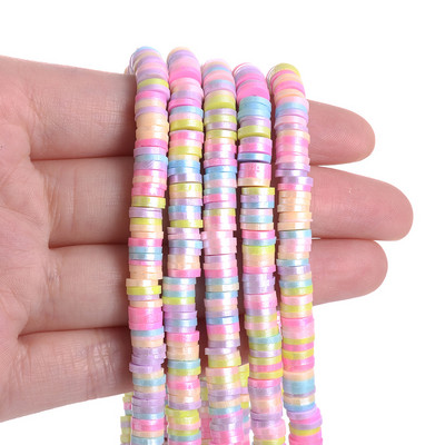 350 kom/lot 6 mm razmaknice od polimerske gline, višebojne mješovite ravne okrugle razmaknice, labave perle za izradu nakita, DIY narukvica, ogrlica