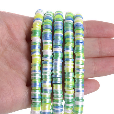 350 kom/lot 6 mm razmaknice od polimerske gline, višebojne mješovite ravne okrugle razmaknice, labave perle za izradu nakita, DIY narukvica, ogrlica