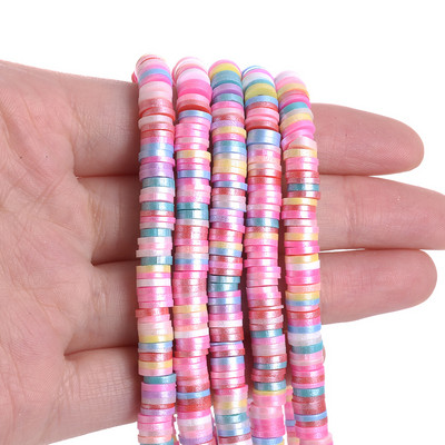 350 kom/lot 6 mm razmaknice od polimerske gline, višebojne mješovite ravne okrugle razmaknice, labave perle za izradu nakita, DIY narukvica, ogrlica