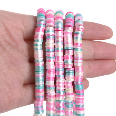 350 kom/lot 6 mm razmaknice od polimerske gline, višebojne mješovite ravne okrugle razmaknice, labave perle za izradu nakita, DIY narukvica, ogrlica