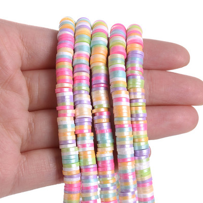 350 kom/lot 6 mm razmaknice od polimerske gline, višebojne mješovite ravne okrugle razmaknice, labave perle za izradu nakita, DIY narukvica, ogrlica