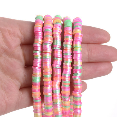 350 kom/lot 6 mm razmaknice od polimerske gline, višebojne mješovite ravne okrugle razmaknice, labave perle za izradu nakita, DIY narukvica, ogrlica