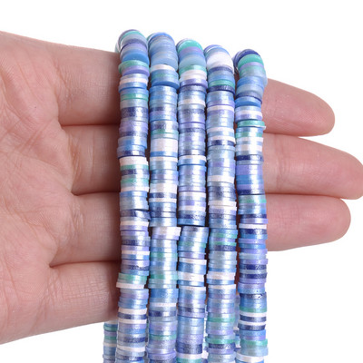 350 kom/lot 6 mm razmaknice od polimerske gline, višebojne mješovite ravne okrugle razmaknice, labave perle za izradu nakita, DIY narukvica, ogrlica