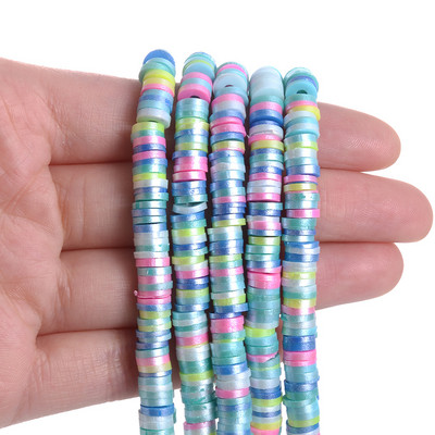 350 kom/lot 6 mm razmaknice od polimerske gline, višebojne mješovite ravne okrugle razmaknice, labave perle za izradu nakita, DIY narukvica, ogrlica