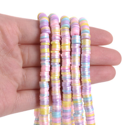 350 kom/lot 6 mm razmaknice od polimerske gline, višebojne mješovite ravne okrugle razmaknice, labave perle za izradu nakita, DIY narukvica, ogrlica