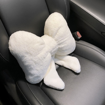 Νέο Μαξιλάρι Προσκέφαλου Αυτοκινήτου Bowknot Lovely Auto Seat Υποστήριξη κεφαλιού Προστατευτικό λαιμού Μαξιλάρι βελούδινα αυτοκίνητα Κιτ οσφυϊκής στήριξης αυτοκινήτου