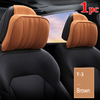 Tetiera pentru mașină Maybach Clasa S Pernă ultra moale țesătură din piele intoartă Pernă confortabilă pentru gât Suport pernă de scaun pentru universal 1buc