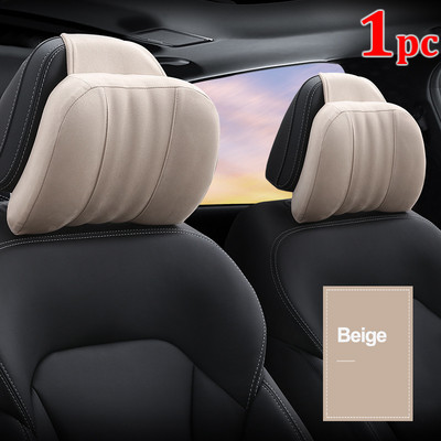 Tetiera pentru mașină Maybach Clasa S Pernă ultra moale țesătură din piele intoartă Pernă confortabilă pentru gât Suport pernă de scaun pentru universal 1buc