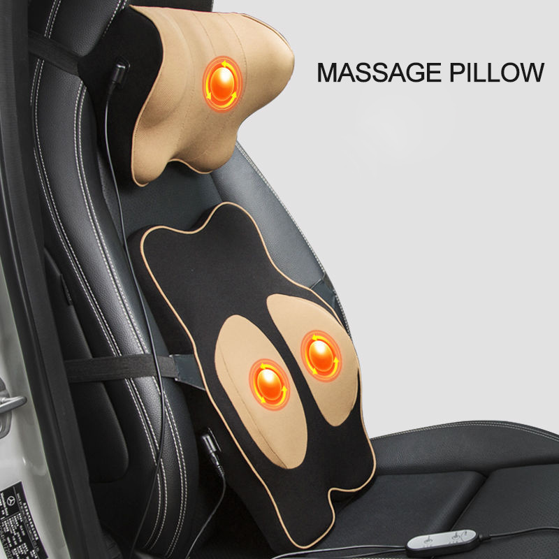 Automobilski električni masažni jastuk Auto sigurnosni dodaci Sjedalo Naslon za glavu Jastuk za vrat Simulacija ljudske masaže Putni jastuk za ured