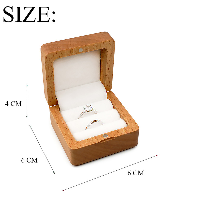 Drveni prsten za nakit Poklon kutija Personalizirani darovi Putna kutija za nakit s imenom Prijedlozi za djeveruše Držač za nakit