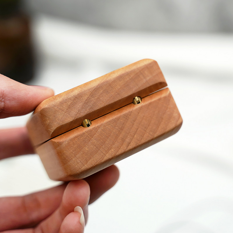 Drveni prsten za nakit Poklon kutija Personalizirani darovi Putna kutija za nakit s imenom Prijedlozi za djeveruše Držač za nakit