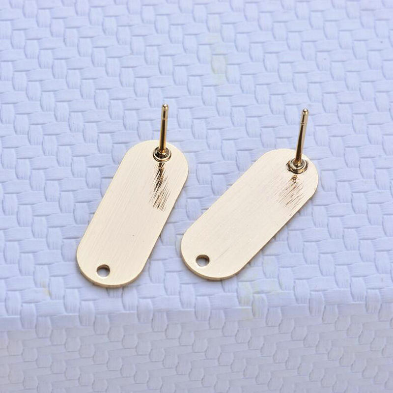 21*12 MM 14K arany színű bevonat sárgaréz, ovális alakú fülbevaló kiváló minőségű barkács ékszerkészítési kiegészítők