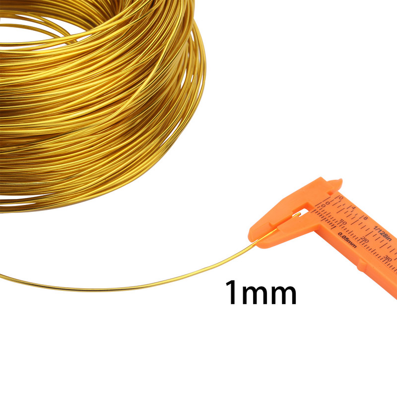 Αξεσουάρ κοσμημάτων Επιχρυσωμένο σύρμα αλουμινίου 1mm/1,2mm/1,5mm/2mm/2,5mm/3mm Μεταλλικό σύρμα αλουμινίου για ευρήματα κοσμημάτων DIY