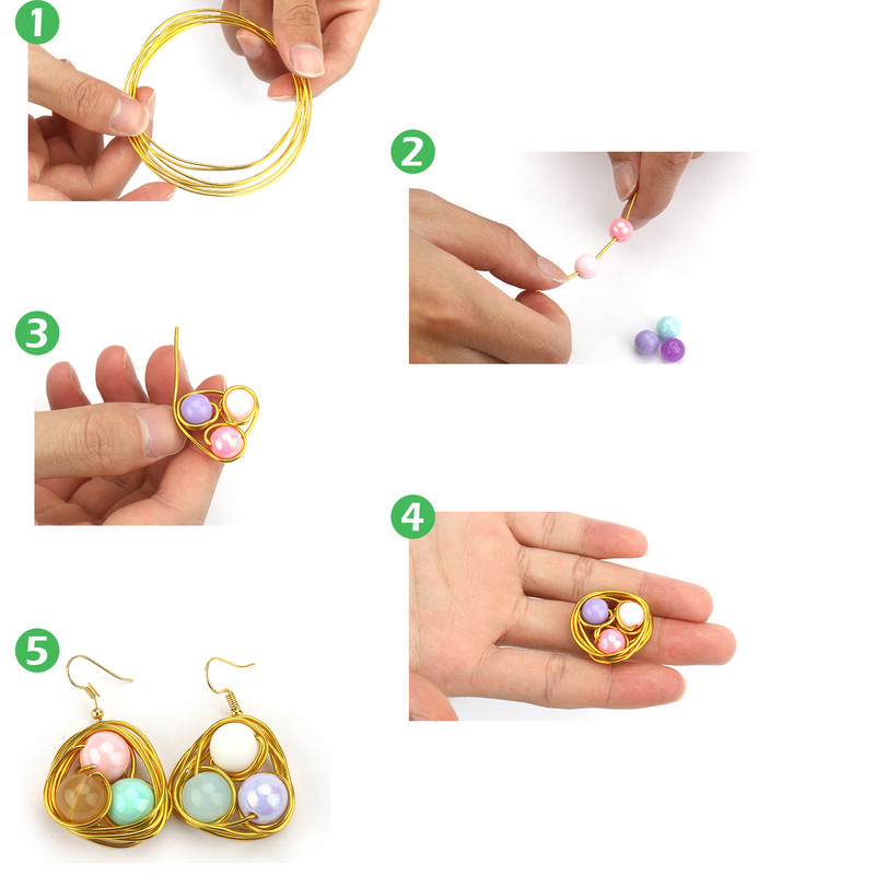 Αξεσουάρ κοσμημάτων Επιχρυσωμένο σύρμα αλουμινίου 1mm/1,2mm/1,5mm/2mm/2,5mm/3mm Μεταλλικό σύρμα αλουμινίου για ευρήματα κοσμημάτων DIY