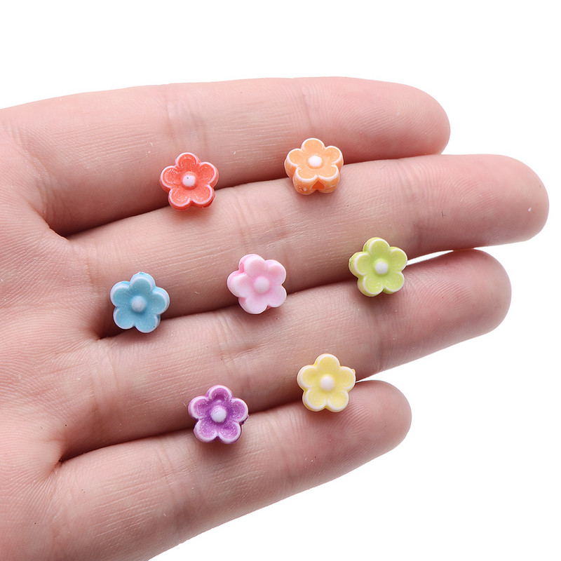 100 kom 8 mm akrilnih suncokretovih perli miješanih višebojnih labavih odstojnih perli za izradu nakita, narukvica, ručno izrađenih DIY dodataka