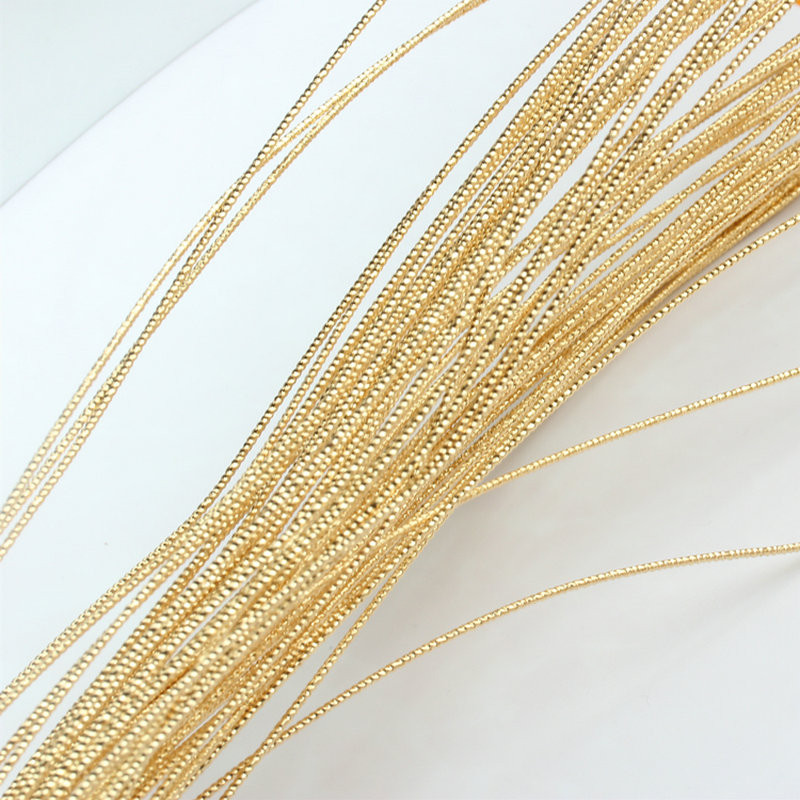 1 meeter 14K kullatud värviga kaetud 0,7 mm 0,8 mm vasktraat ehete valmistamiseks käsitsi valmistatud ehete materjal