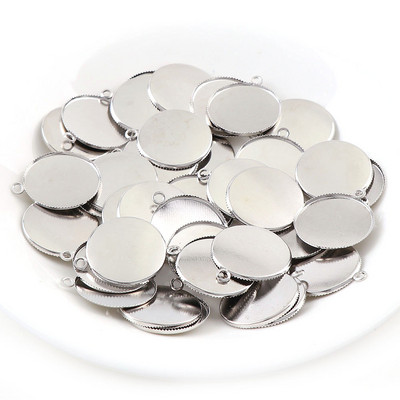 50 db 3 színű belső 20 mm-es nyaklánc medál beállítás Cabochon Cameo alaptálca előlap Üres illeszkedés 20 mm Cabochons ékszer készítése