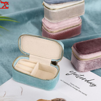 Πολύχρωμο Creative Velvet Ring Box Υψηλής ποιότητας Σκουλαρίκια αποθήκευσης κοσμημάτων γάμου Φανελένιο κουτί αποθήκευσης Συσκευασία για επιχειρήσεις